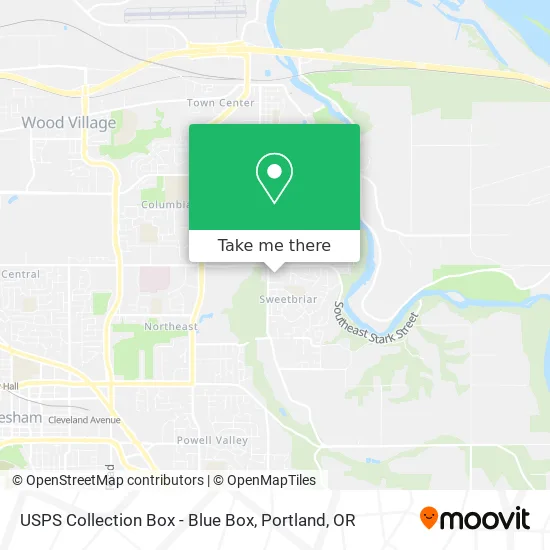 USPS Collection Box - Blue Box map