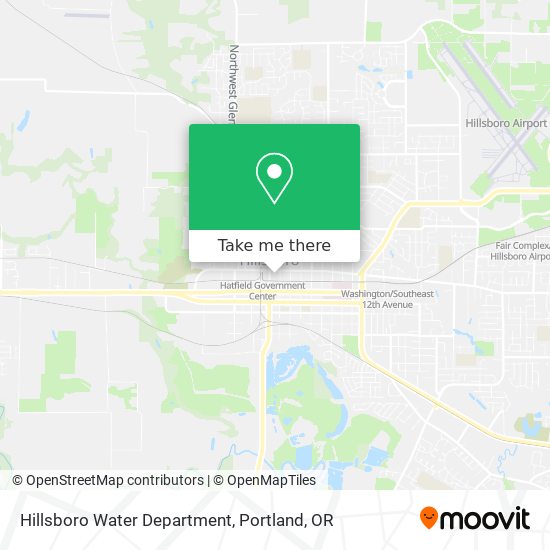 Hillsboro Water Department map