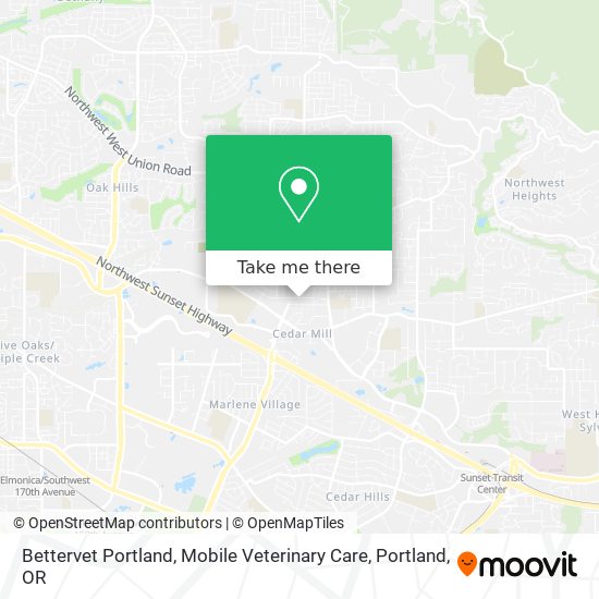 Mapa de Bettervet Portland, Mobile Veterinary Care