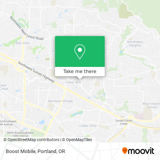 Mapa de Boost Mobile