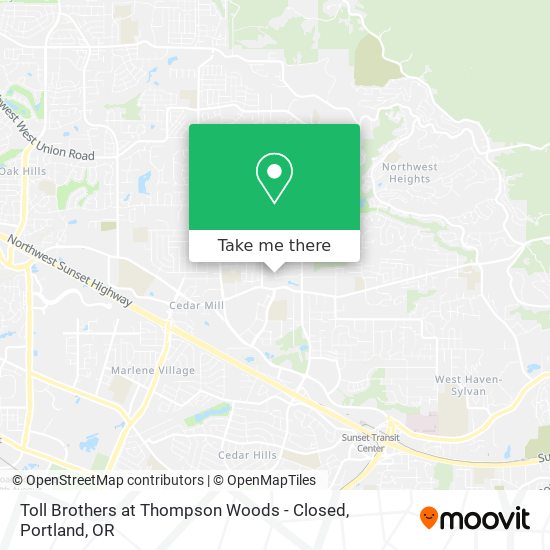Mapa de Toll Brothers at Thompson Woods - Closed
