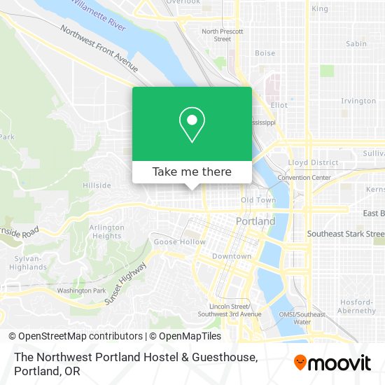 The Northwest Portland Hostel & Guesthouse map
