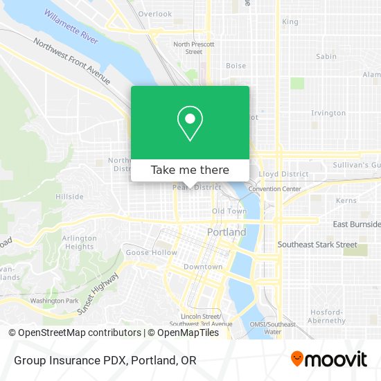 Mapa de Group Insurance PDX