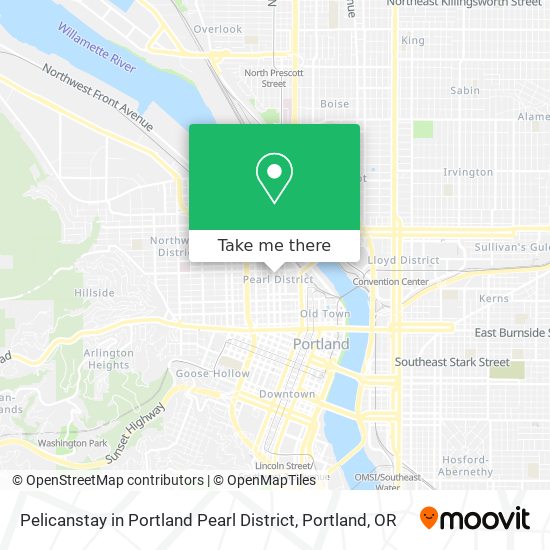 Pelicanstay in Portland Pearl District map