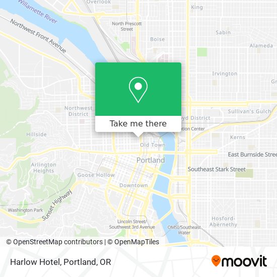 Harlow Hotel map