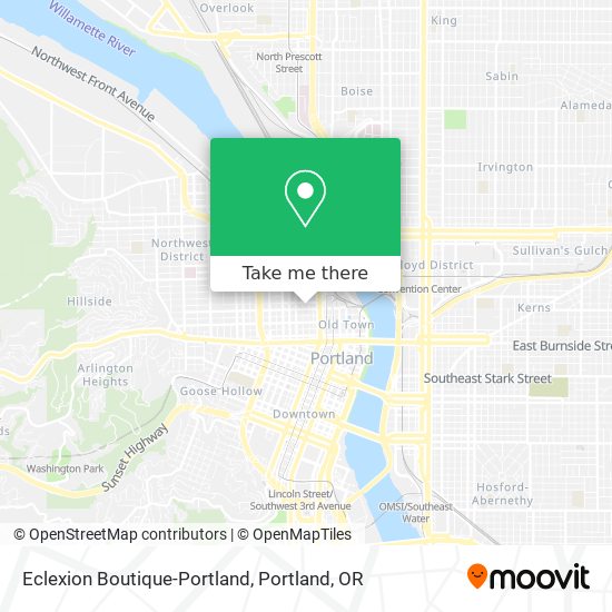 Eclexion Boutique-Portland map