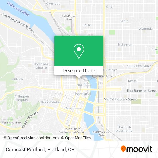 Comcast Portland map