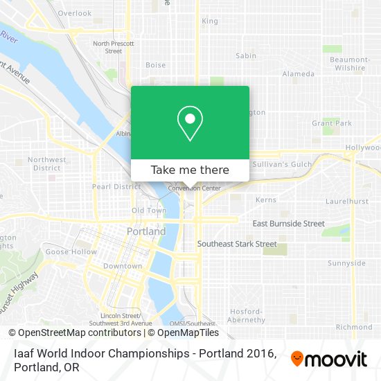 Iaaf World Indoor Championships - Portland 2016 map