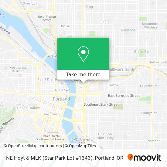 NE Hoyt & MLK (Star Park Lot #1343) map
