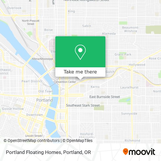 Portland Floating Homes map