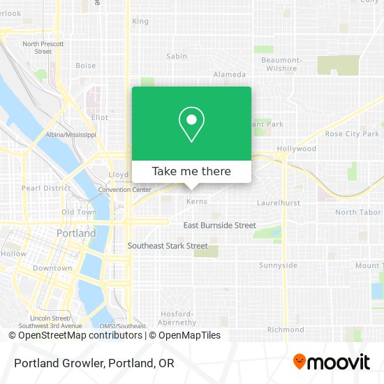 Portland Growler map