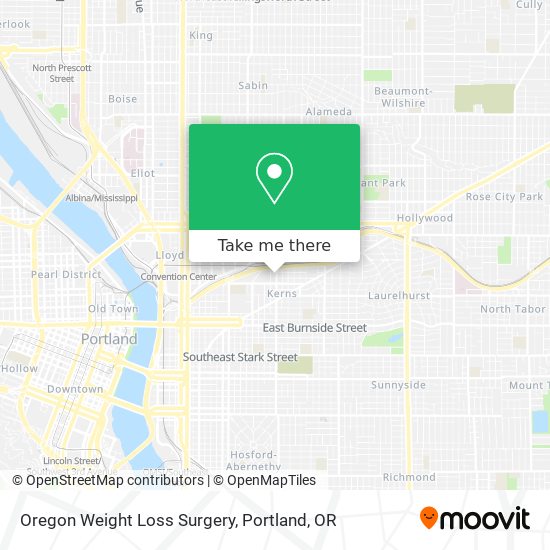 Mapa de Oregon Weight Loss Surgery
