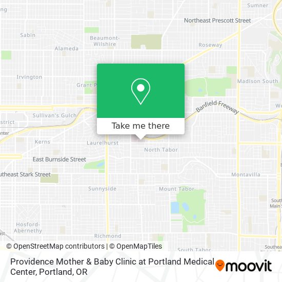 Mapa de Providence Mother & Baby Clinic at Portland Medical Center