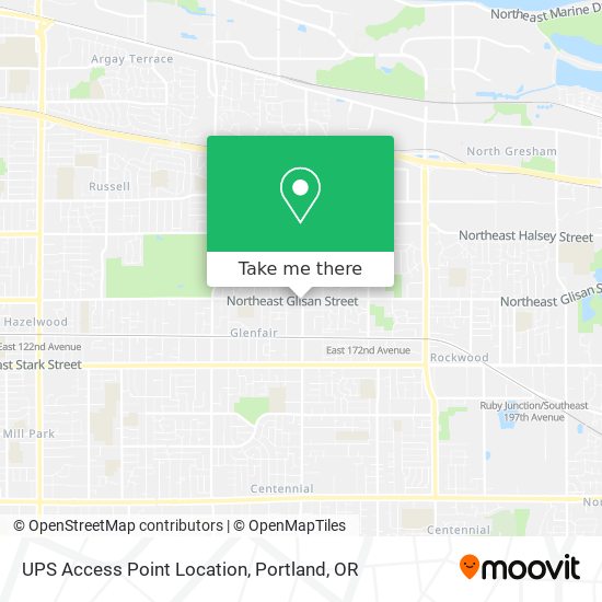 UPS Access Point Location map