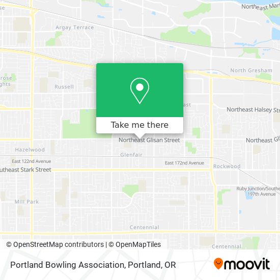 Portland Bowling Association map