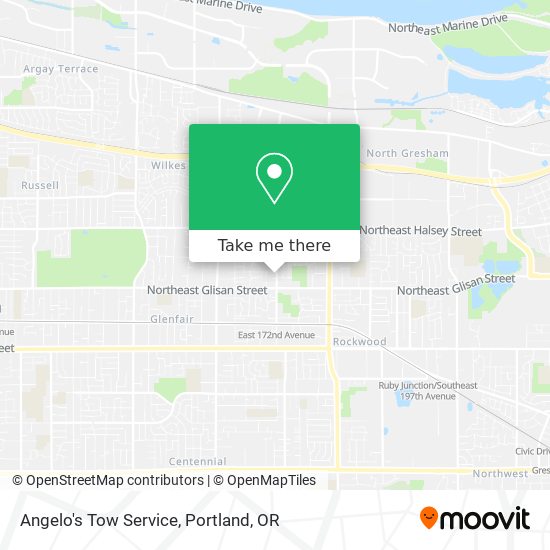 Angelo's Tow Service map