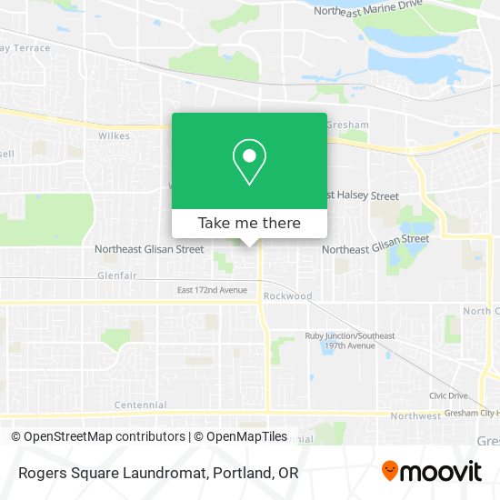 Rogers Square Laundromat map