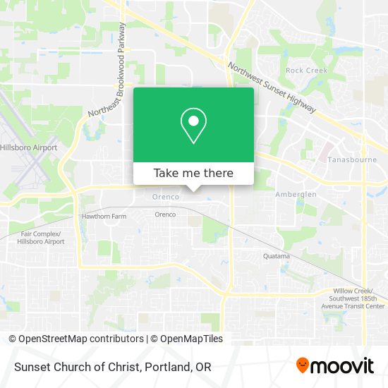 Sunset Church of Christ map