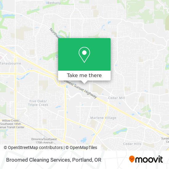 Mapa de Broomed Cleaning Services