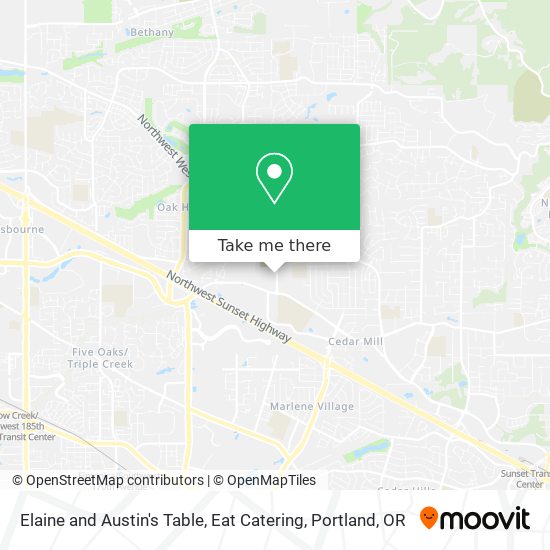 Mapa de Elaine and Austin's Table, Eat Catering