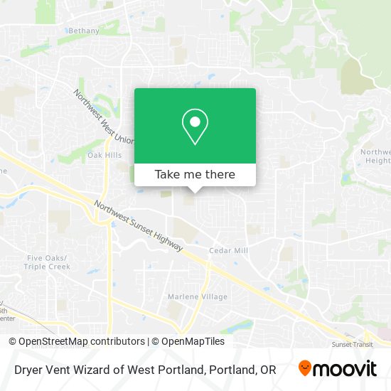 Mapa de Dryer Vent Wizard of West Portland