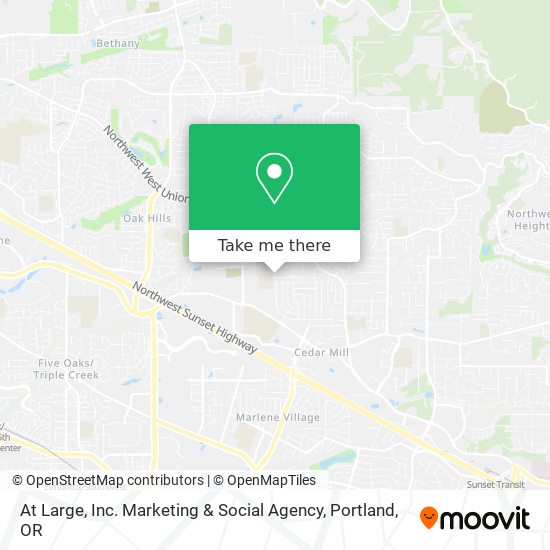 Mapa de At Large, Inc. Marketing & Social Agency