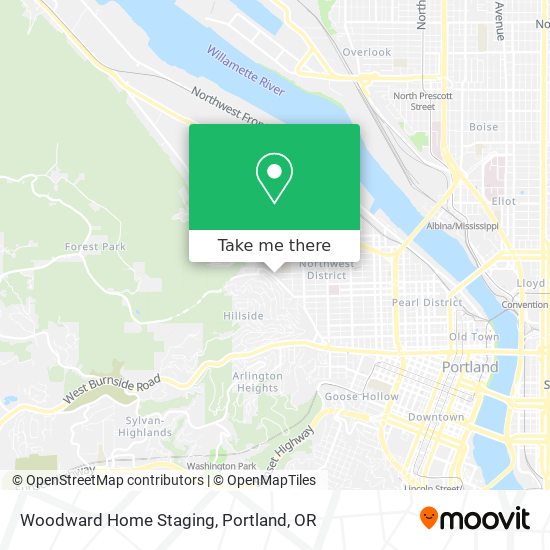 Woodward Home Staging map