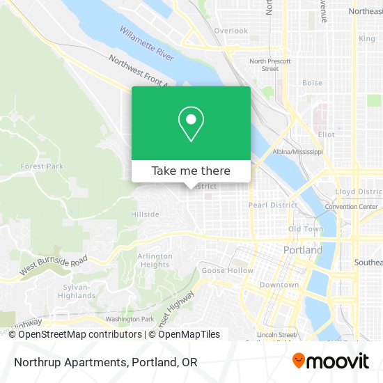 Mapa de Northrup Apartments