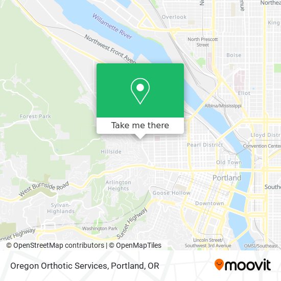 Oregon Orthotic Services map