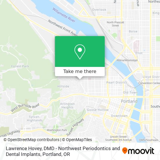 Mapa de Lawrence Hovey, DMD - Northwest Periodontics and Dental Implants