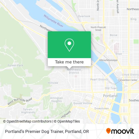 Mapa de Portland's Premier Dog Trainer