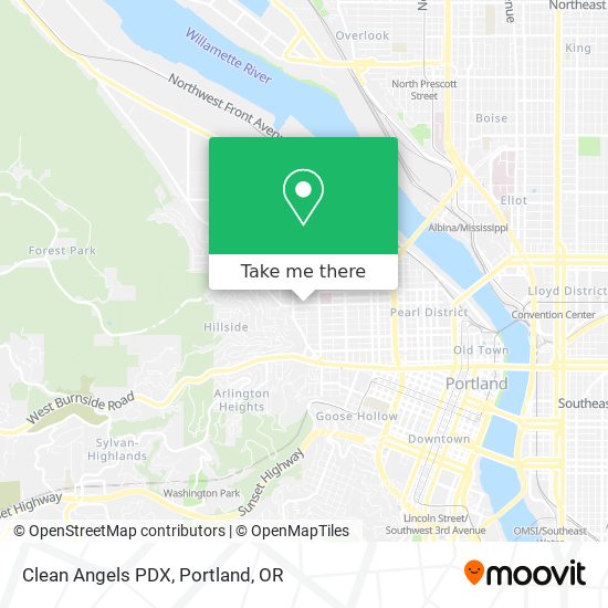 Clean Angels PDX map