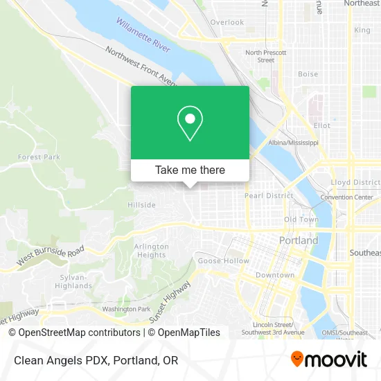 Clean Angels PDX map