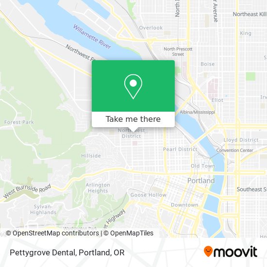 Pettygrove Dental map