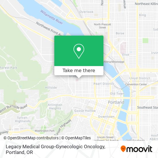 Mapa de Legacy Medical Group-Gynecologic Oncology