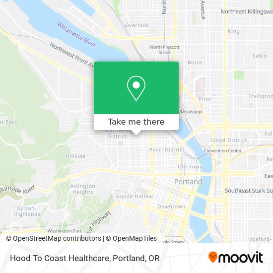 Hood To Coast Healthcare map