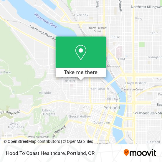 Mapa de Hood To Coast Healthcare