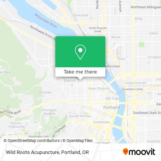Wild Roots Acupuncture map