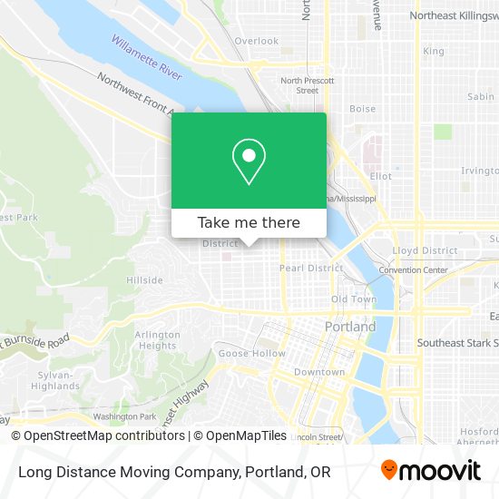 Long Distance Moving Company map
