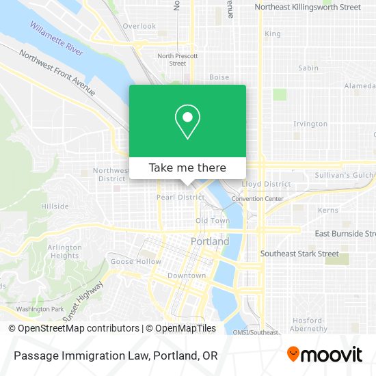 Mapa de Passage Immigration Law