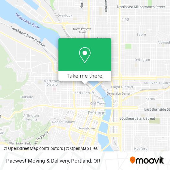 Pacwest Moving & Delivery map