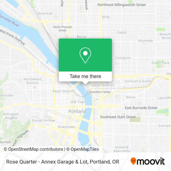 Rose Quarter - Annex Garage & Lot map