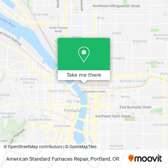 American Standard Furnaces Repair map