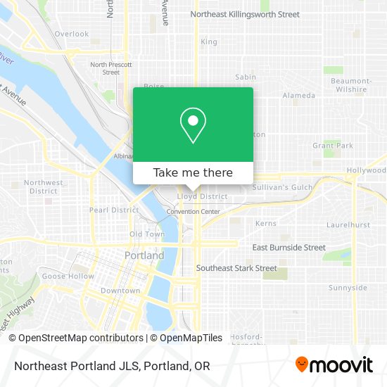 Northeast Portland JLS map