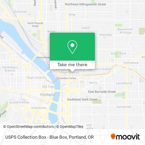 USPS Collection Box - Blue Box map