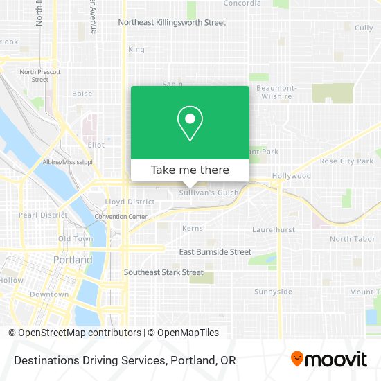 Destinations Driving Services map