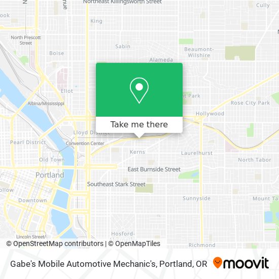 Gabe's Mobile Automotive Mechanic's map