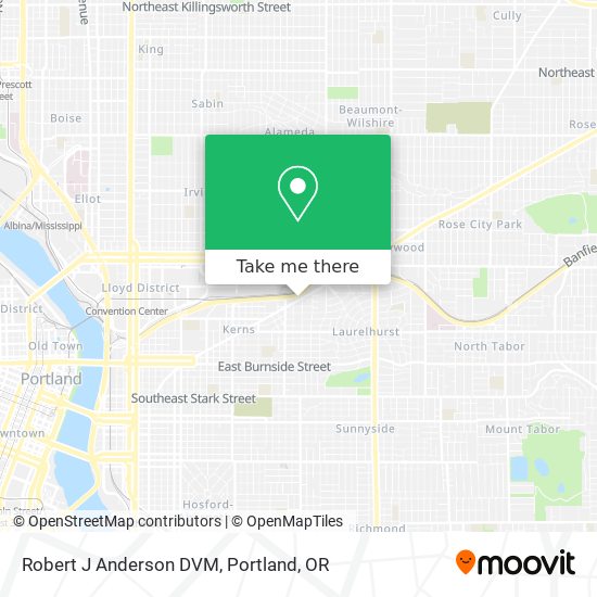 Robert J Anderson DVM map