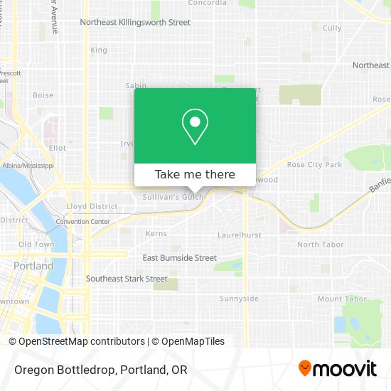 Mapa de Oregon Bottledrop