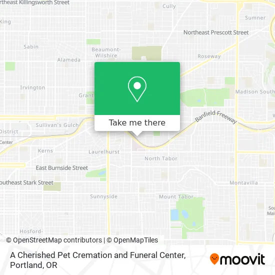 A Cherished Pet Cremation and Funeral Center map